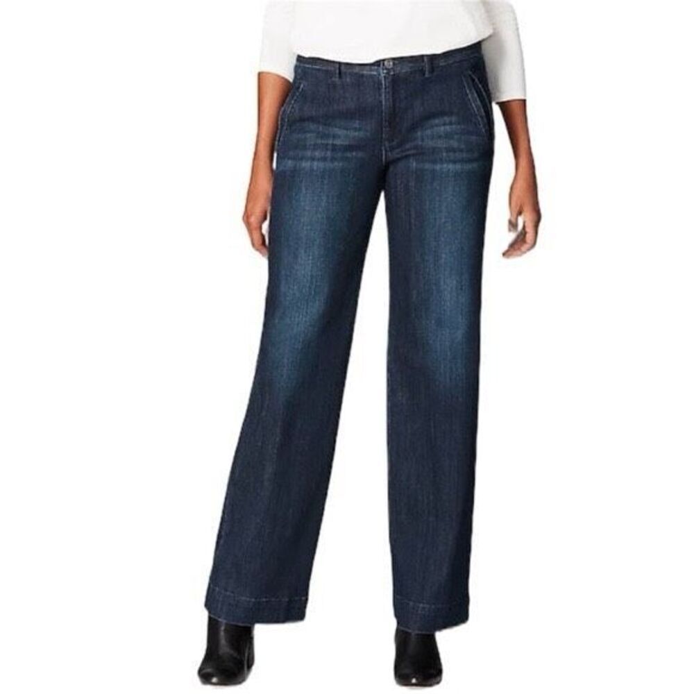 ✨J. Jill Denim Monterey Full Leg Wide Leg Sz 26W Jeans✨